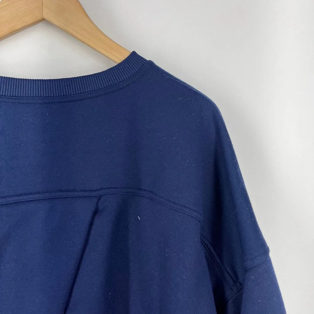 Halara Womens Oversized Crewneck‎ Sweatshirt Pleated Back Side Pockets Size L